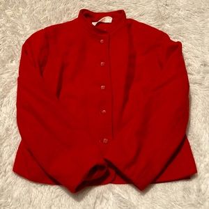 Vintage Girls Red Pendleton 100% Wool Button Front Jacket/Coat